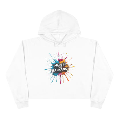 Made IN THE BALKANS Splatter Design Cropped Hoodie product type