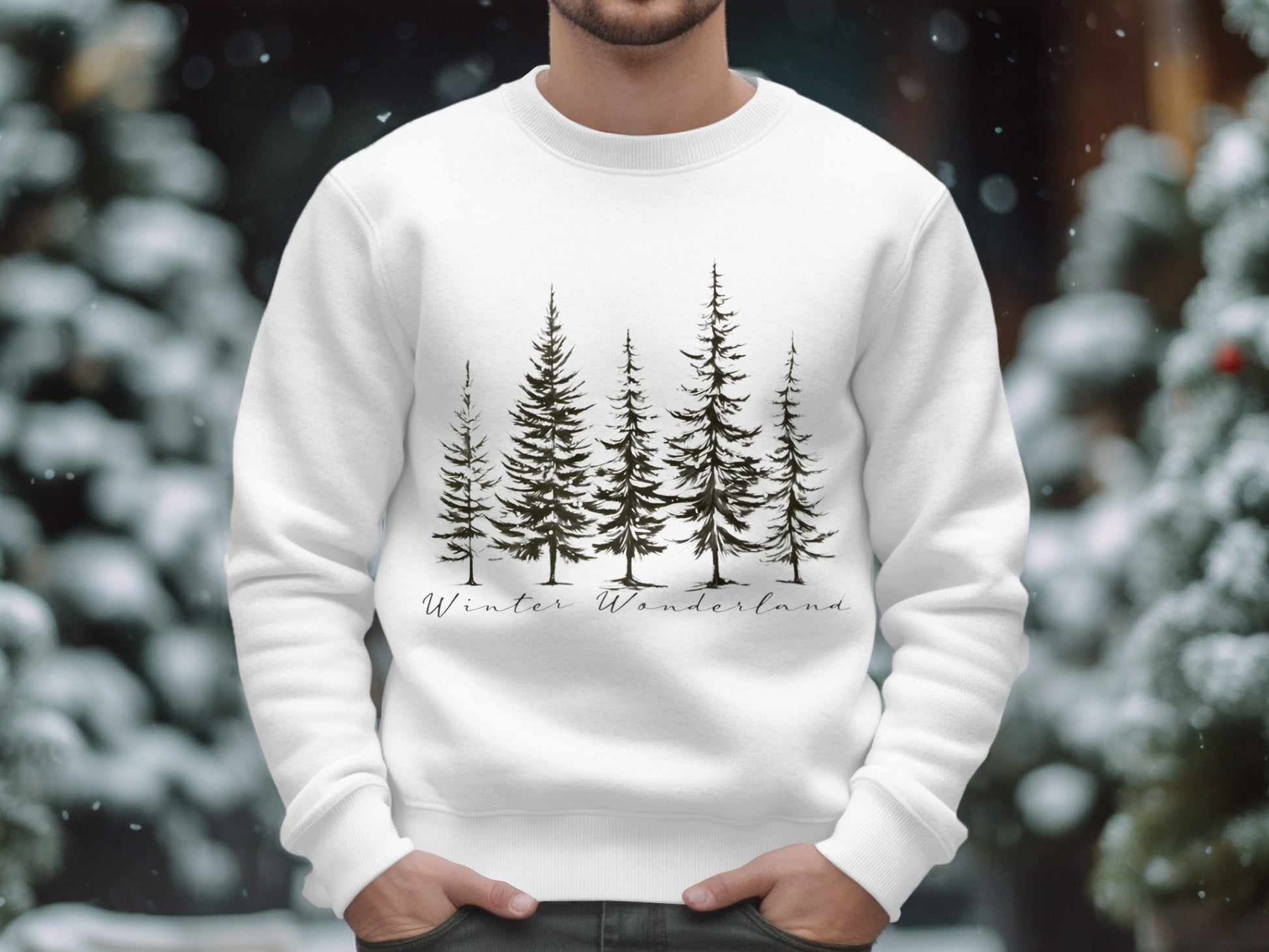 Winter Wonderland Tree Scene Sweatshirt