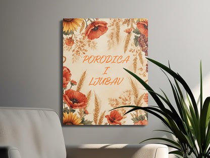 Beautiful Floral Design With Text Wall Art product