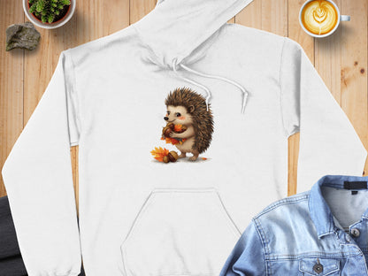 Adorable Hedgehog with Acorn Design Hoodie product
