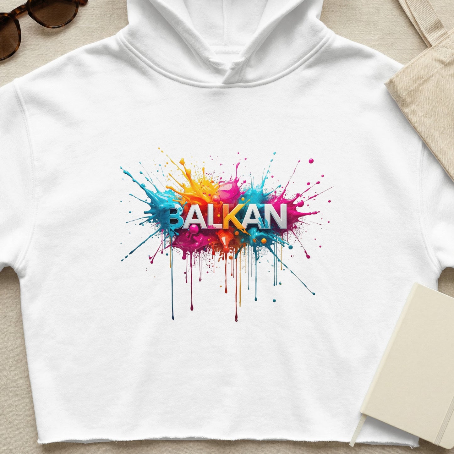 Balkan Graphic Colorful Splatter Hoodie product type