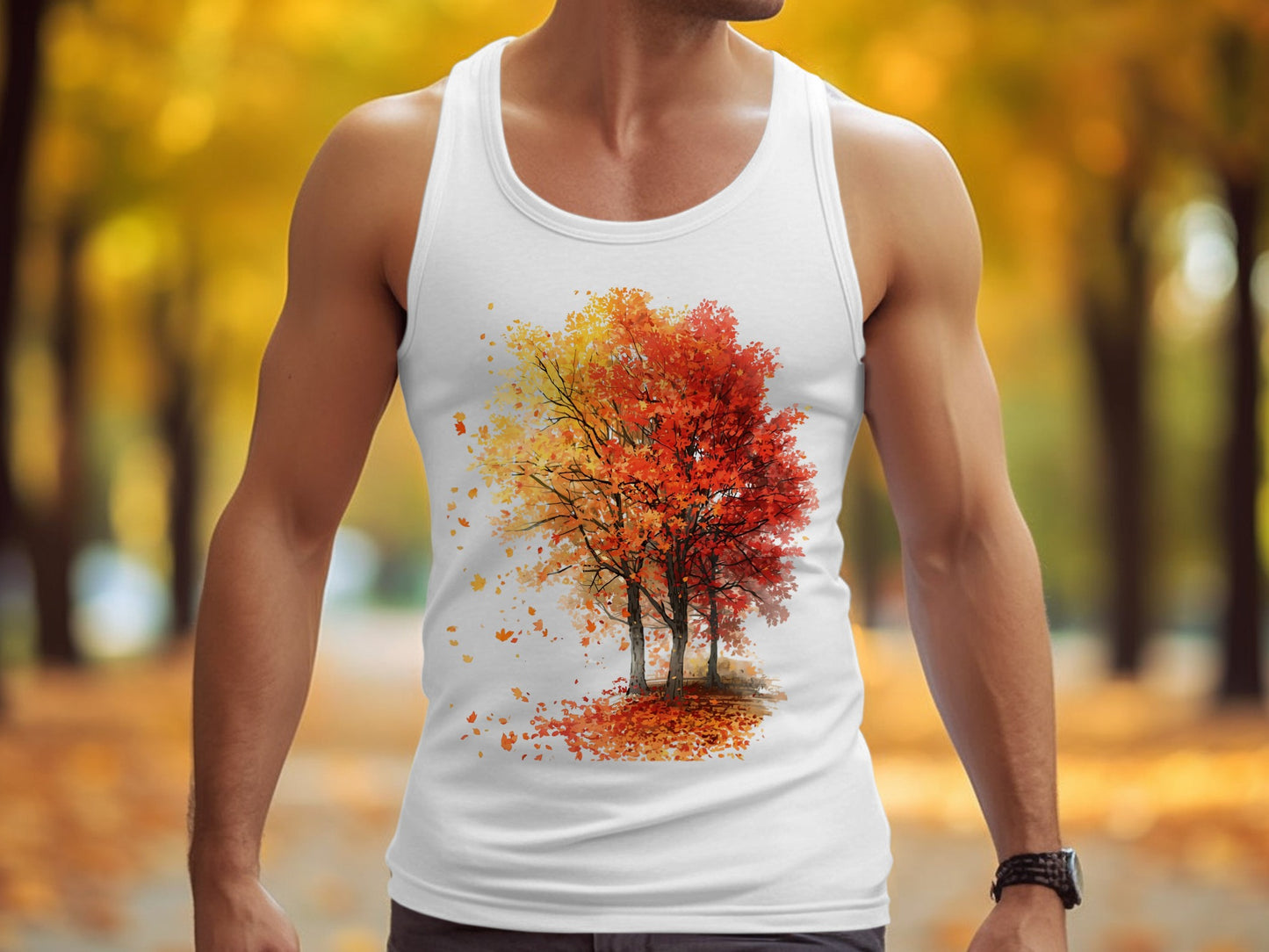 Autumn Foliage Design White Casual Tanktop product