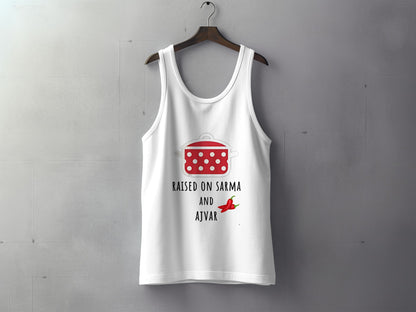 Raised On Sarma And Ajvar Funny Printed Tank Top product