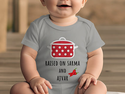 Raised on Sarma and Ajvar Baby Bodysuit product type
