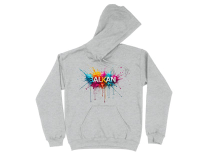 BALKAN colorful paint splatters grey hoodie product type