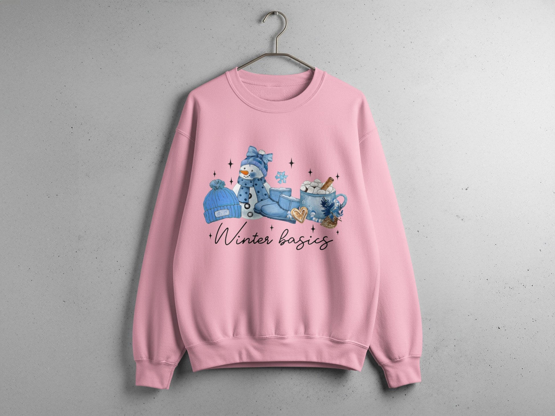 Winter Basics Pink Cozy Sweatshirt for Winter