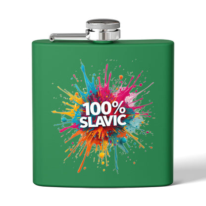 Green Flask Colorful Paint Splatter 100% SLAVIC product type