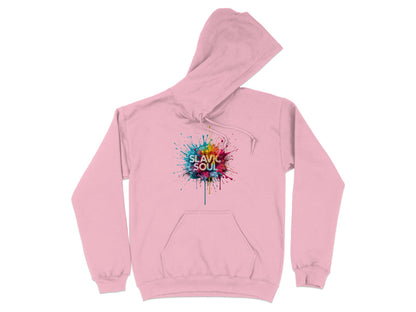 Vibrant Slavic Soul Paint Splash Graphic Hoodie