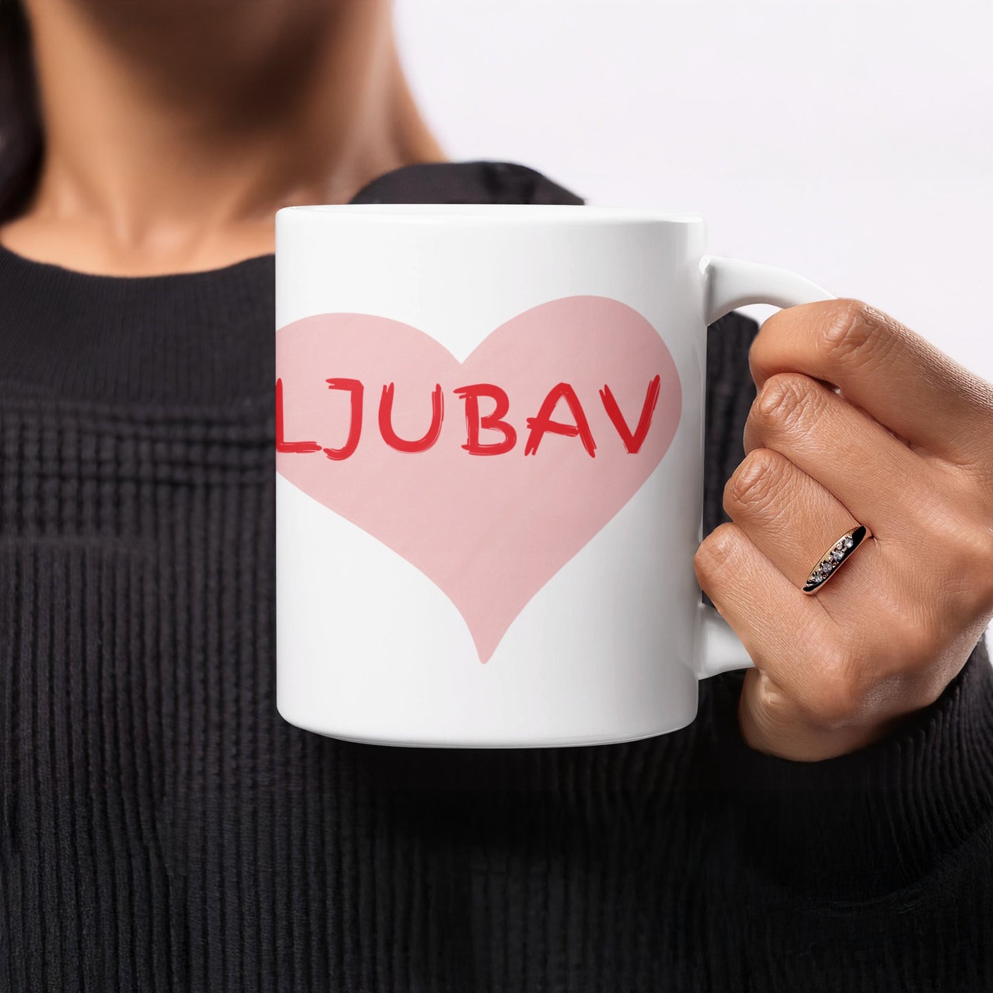 Ljubav Heart Valentine's Day Gift Mug