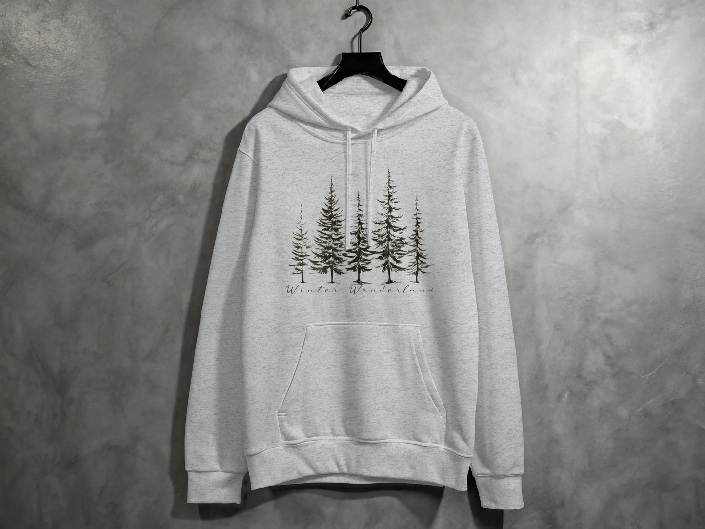 Winter Wonderland Hoodie with Forest Print Design