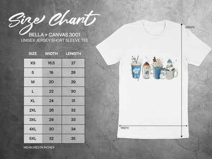 Cute Winter Drinks Graphic Unisex Short Sleeve Tee