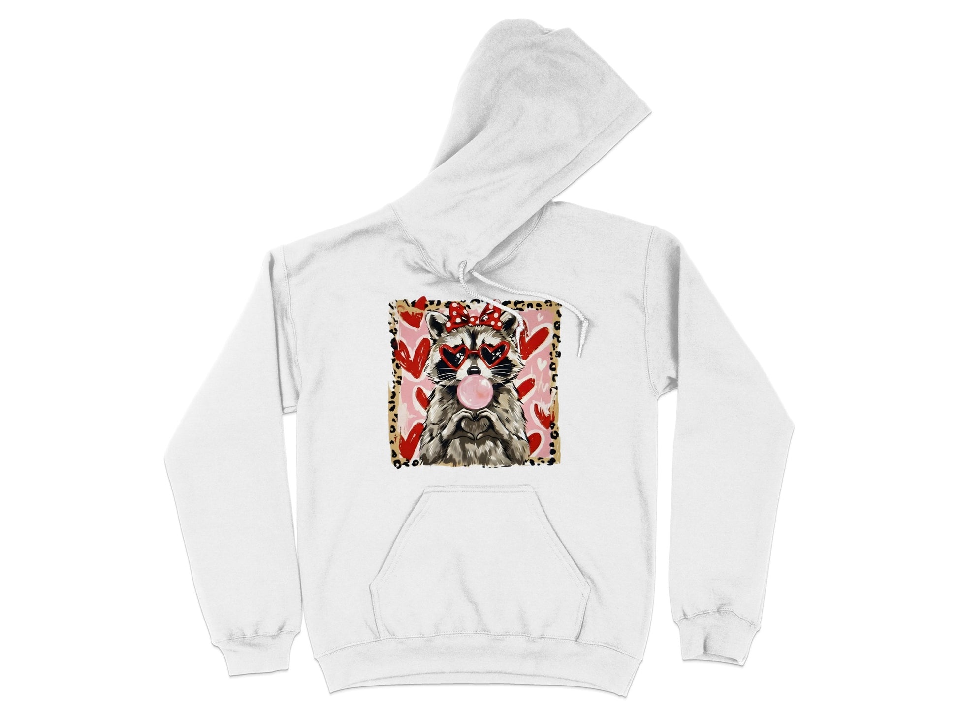 Cute Cat with Hearts Cartoon Hoodie Product