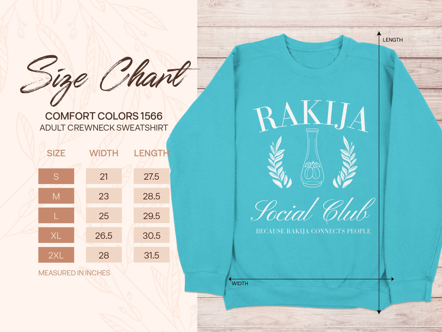 RAKIJA Social Club Adult Crewneck Sweatshirt