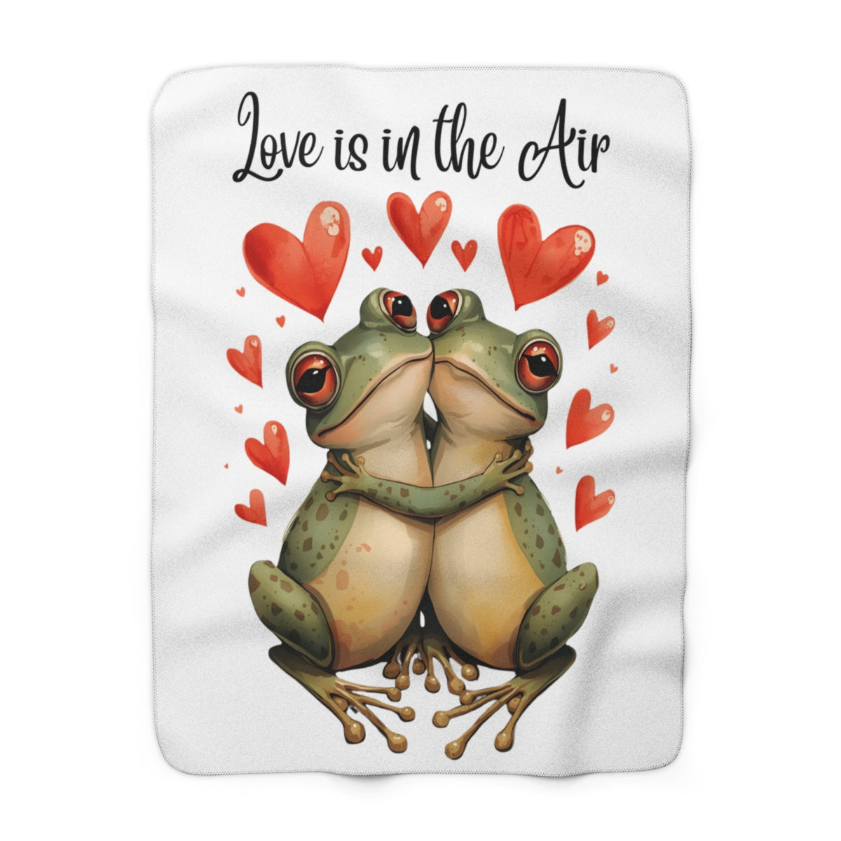Love is in the Air Frog Lovers Blanket