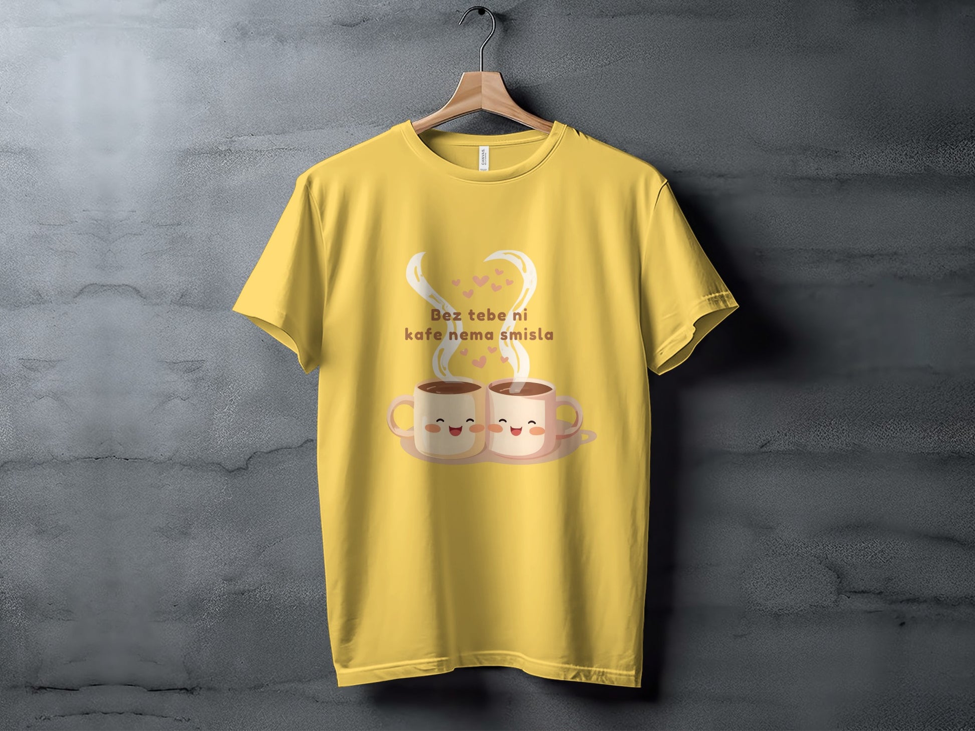 Heartwarming Coffee Cups Bez Tebe Ni Kafe Funny Tee