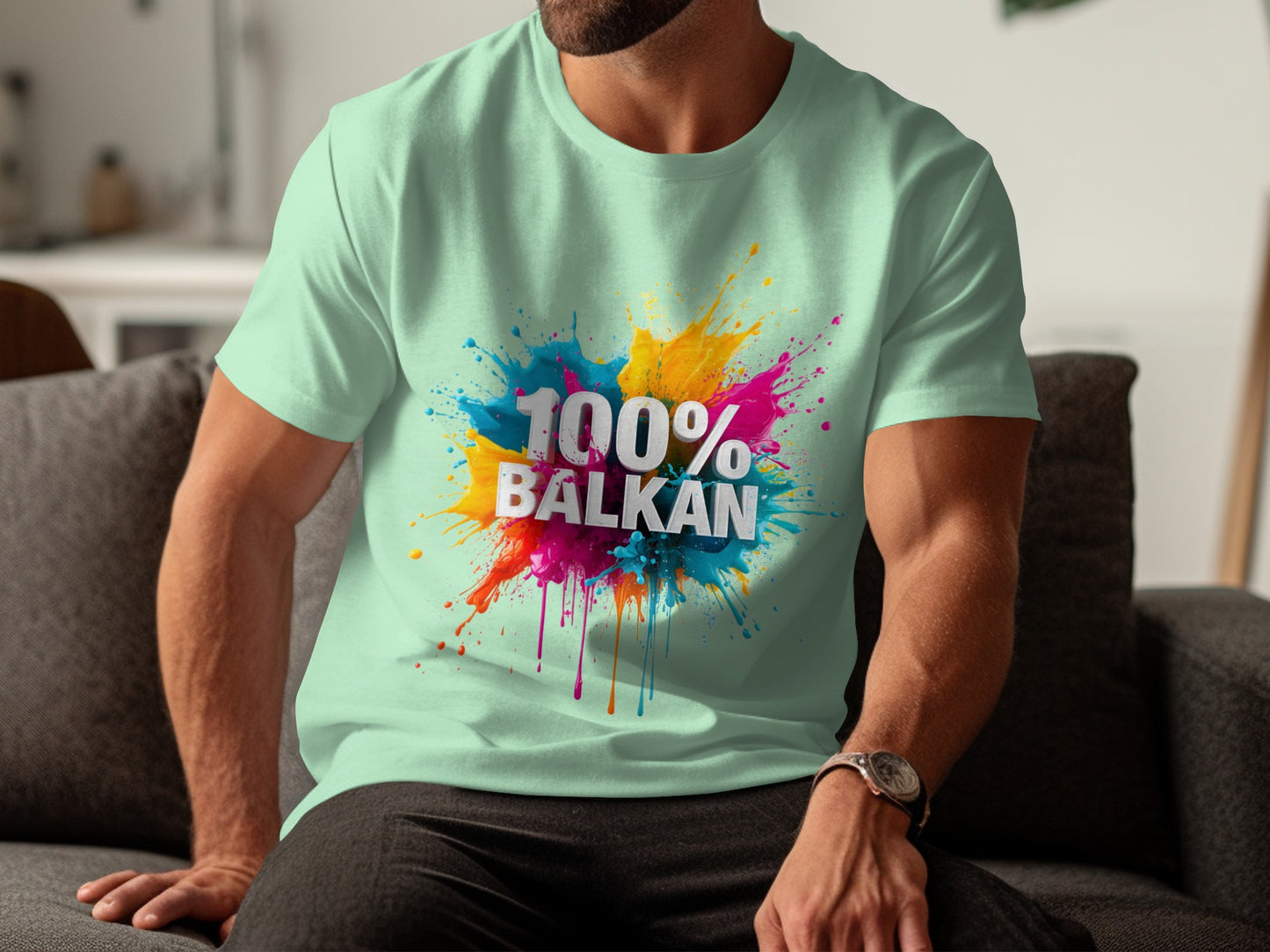 100% Balkan Vibrant Paint Splatter Design product type