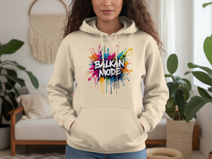 BALKAN MODE multicolored splatter paint art hoodie product type