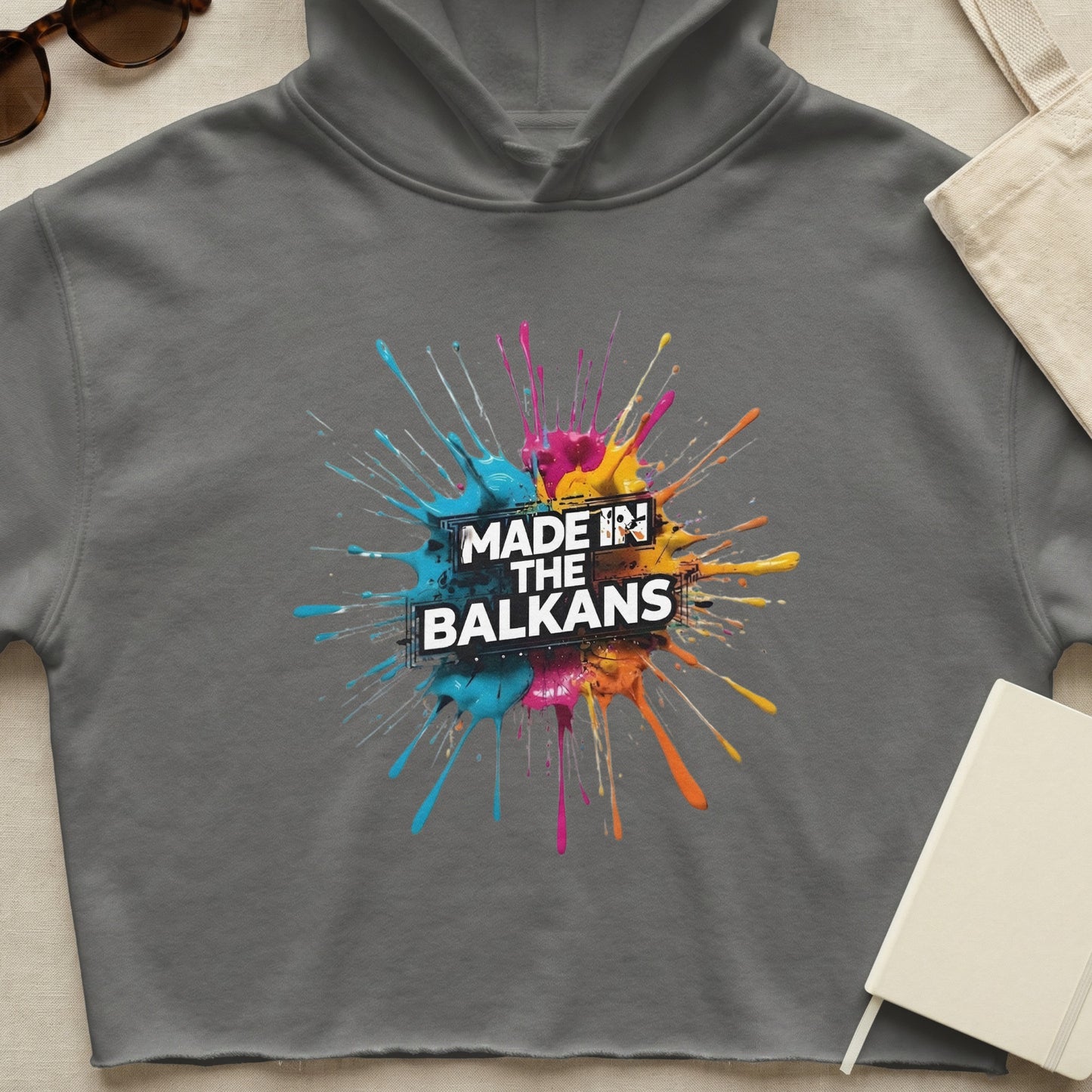 MADE IN THE BALKANS colorful splash design hoodie product type