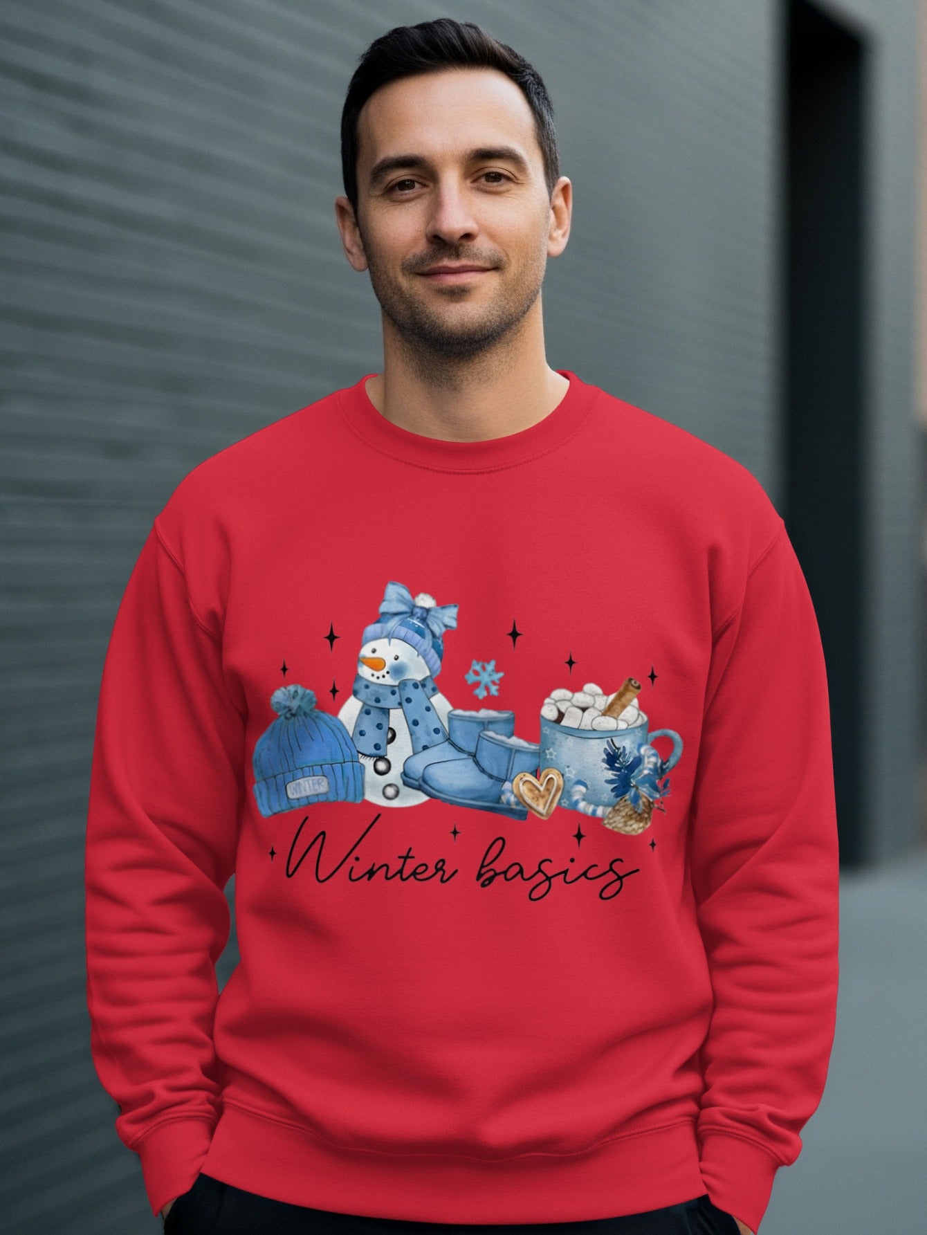 Winter Basics Red Winter-Themed Sweatshirt Product