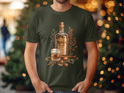 Rakija Whiskey Illustration Printed Shirt product