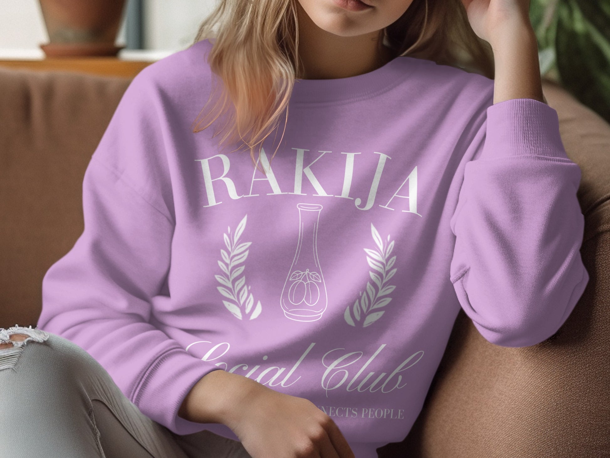 Rakija Social Club Lavender Sweatshirt Unique Design