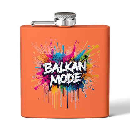 Balkan Mode Colorful Splatter Orange Flask product type