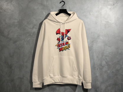 White Hoodie with Colorful Graphic Design