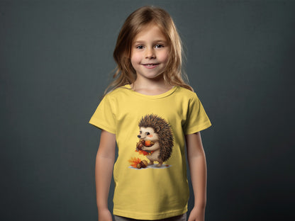 Adorable Hedgehog Holding Leaves T-Shirt product