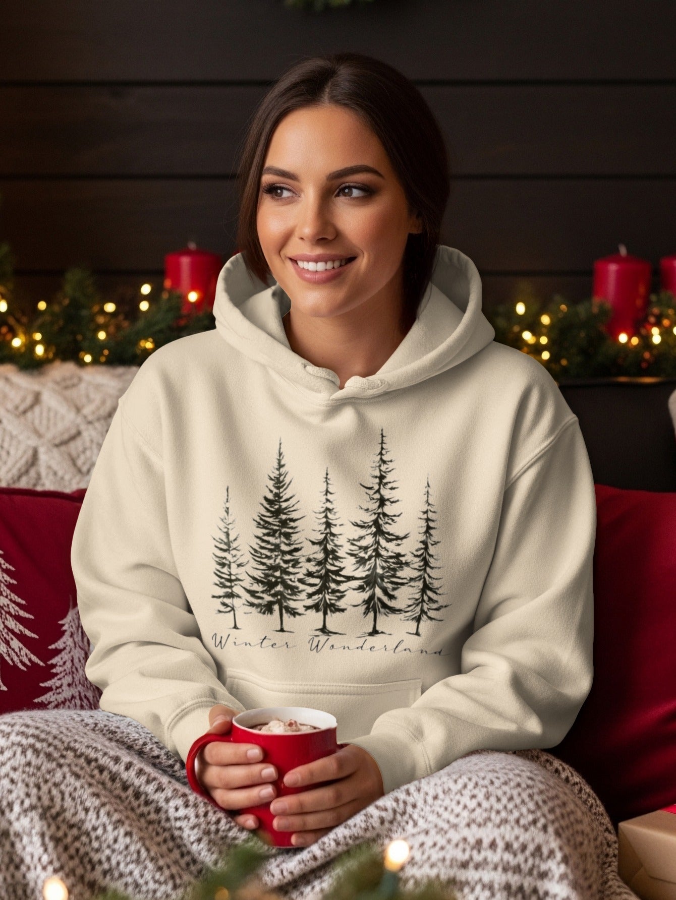 Cozy Hoodie with Winter Wonderland Design