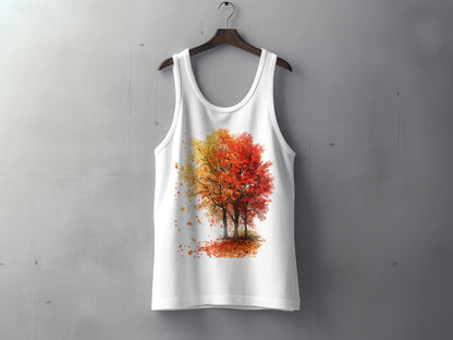 Vibrant Autumn Tree Graphic Tank Top product