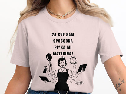 Multitasking Printed Graphic Short Sleeve Shirt