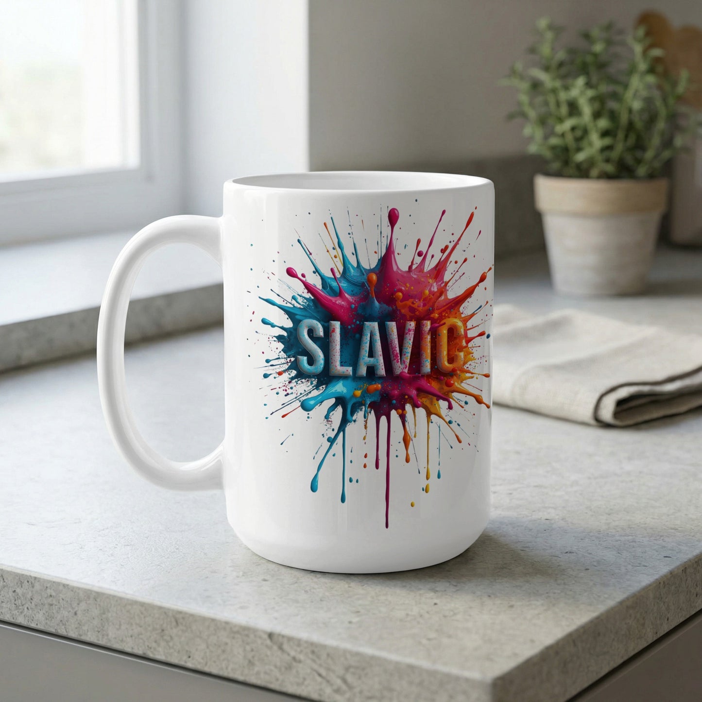 SLAVIC 3D Effect Colorful Paint Splatter product type