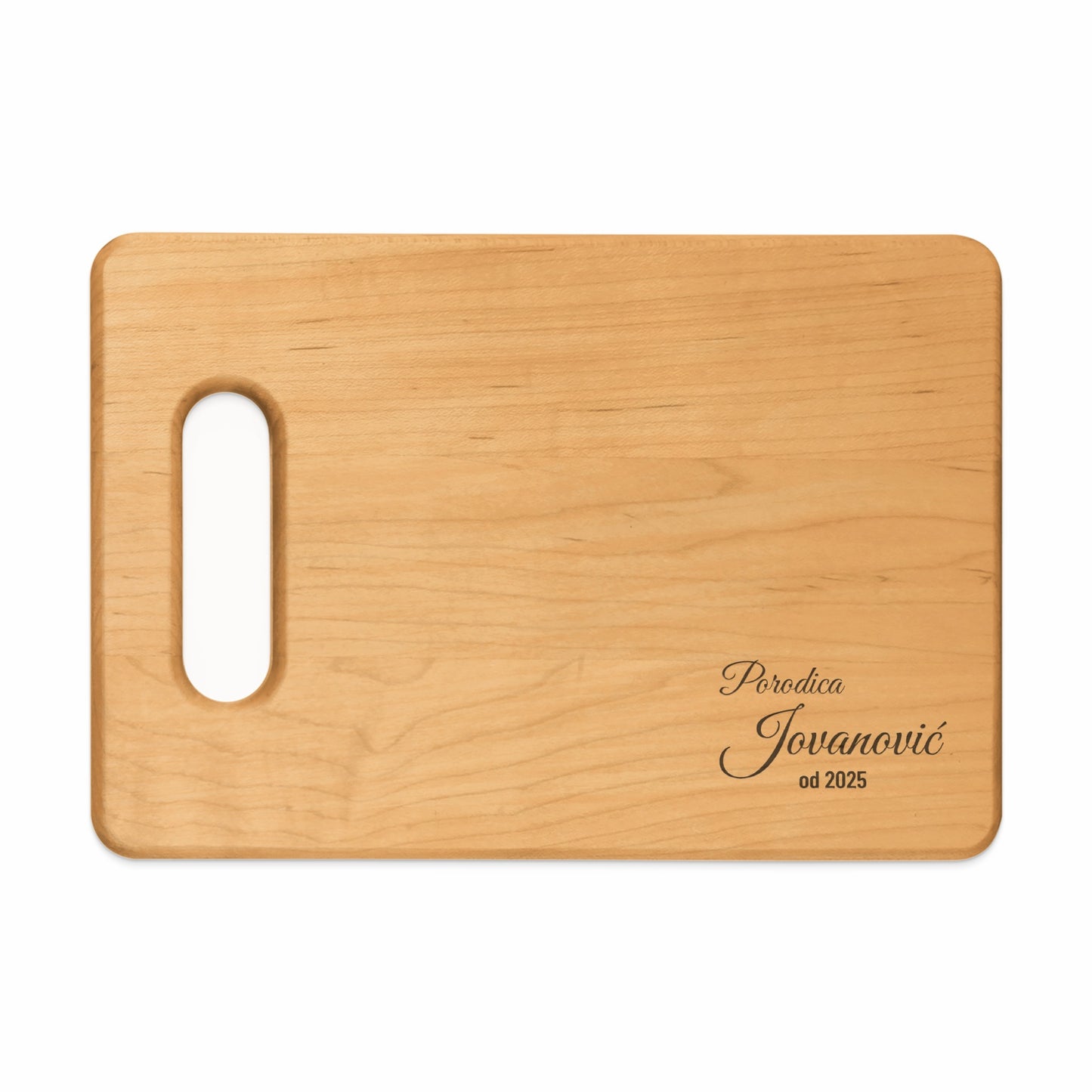 Personalized Cutting Board with Family Name Engraving