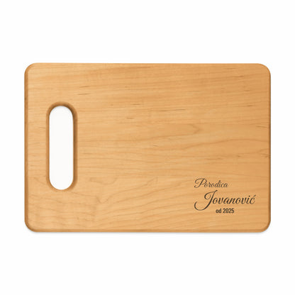 Personalized Cutting Board with Family Name Engraving