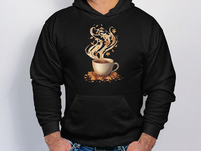 Autumn Leaves Coffee Cup Design Hoodie product