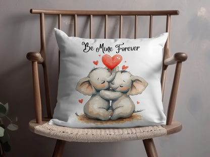 Be Mine Forever Elephant Pillow for Romantic Decor