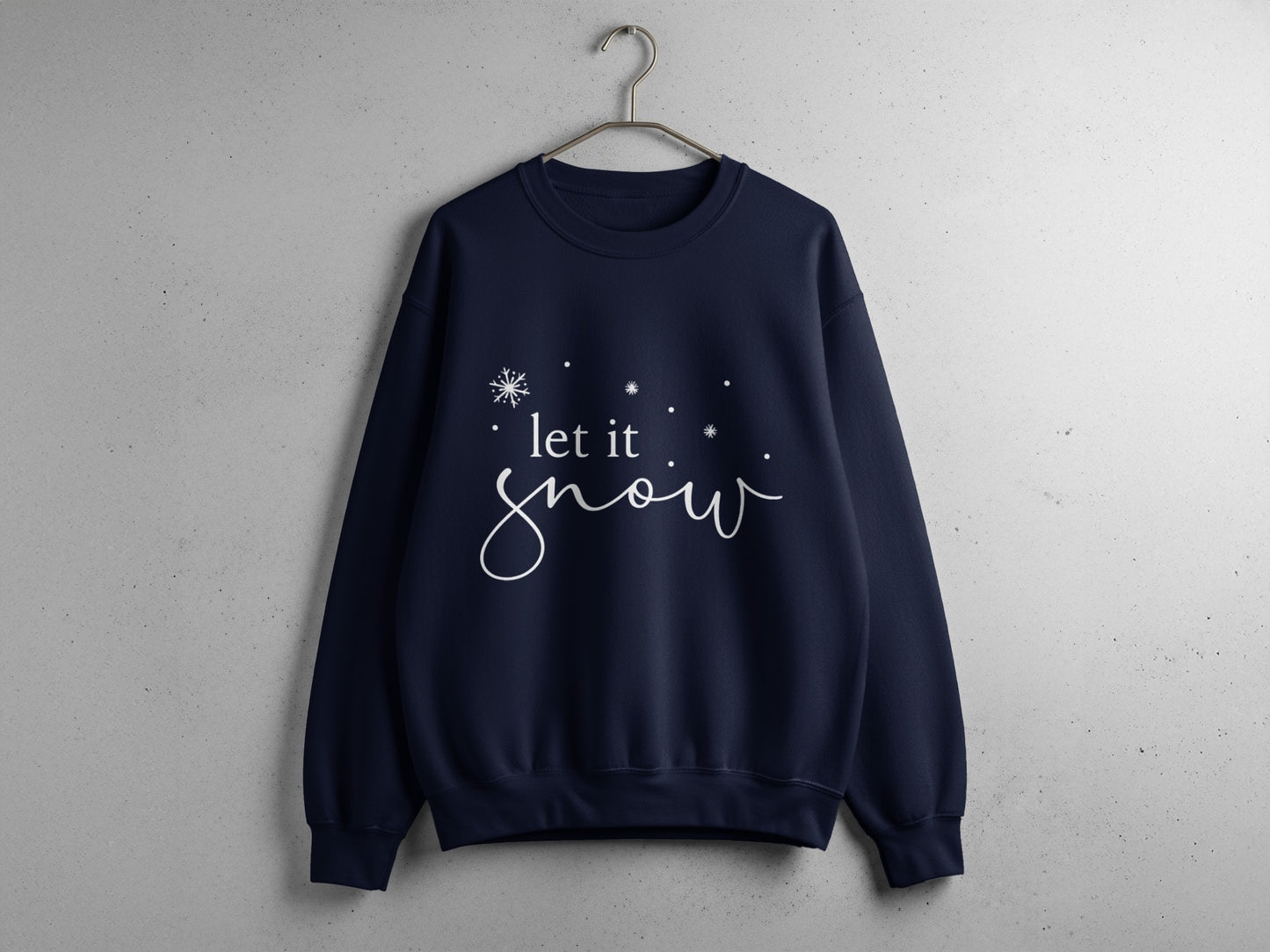 Let It Snow Sweatshirt with Cute Snowflake Design