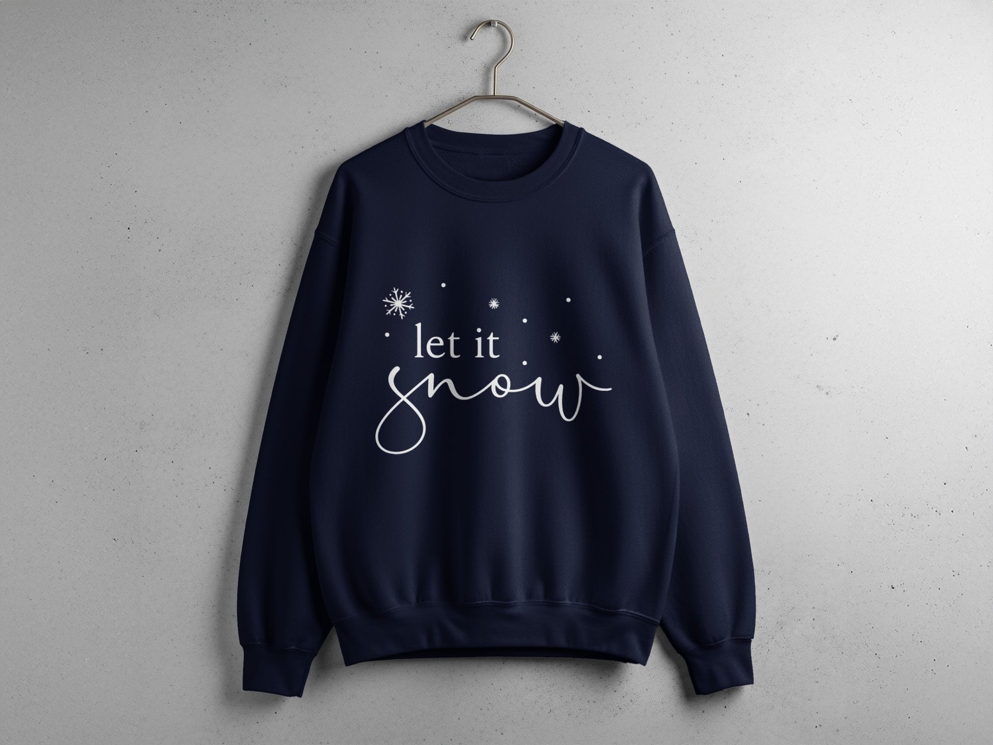 Let It Snow Sweatshirt with Cute Snowflake Design