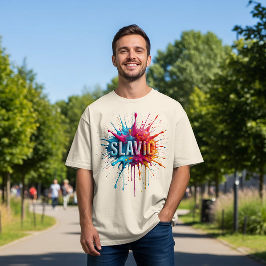 Slavic Vibrant Art Splash Design T-shirt product type