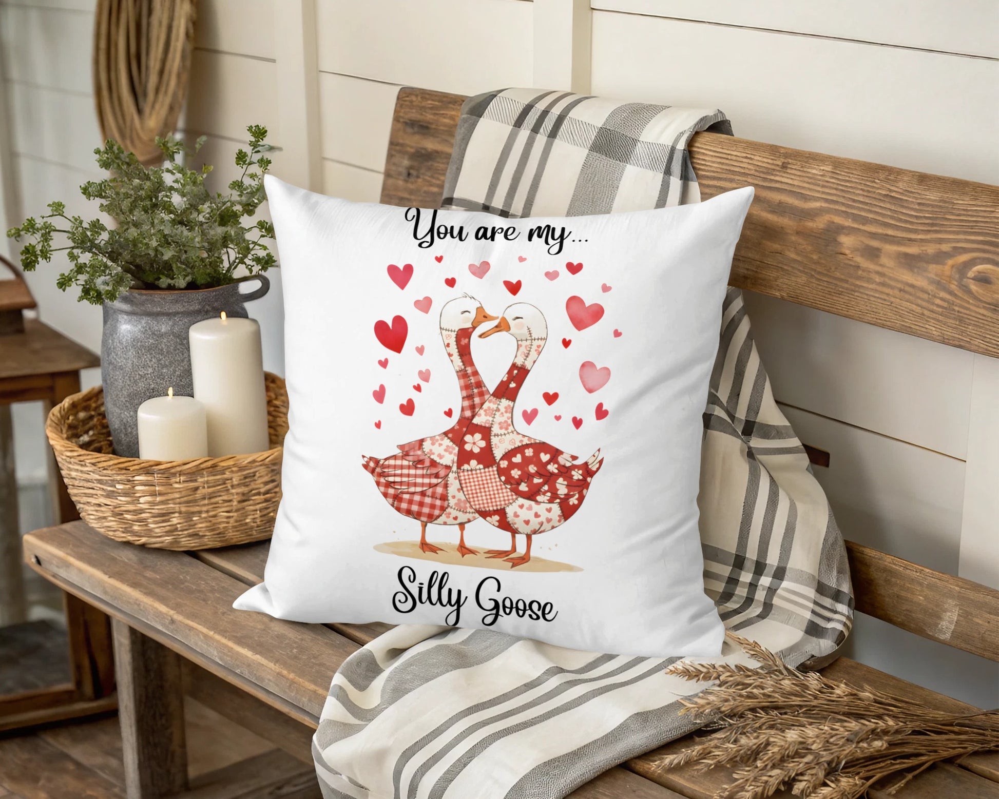 You Are My Silly Goose decorative throw pillow