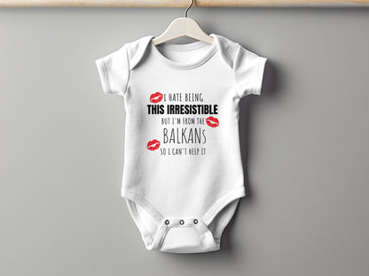 Irresistible Balkans Themed Baby Bodysuit Product