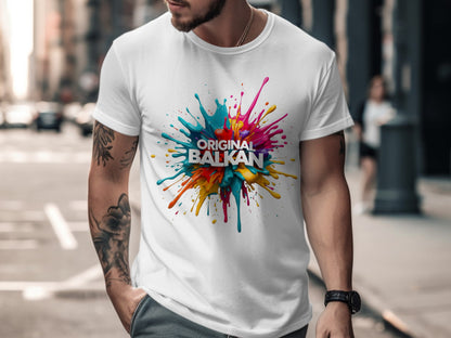 ORIGINAL BALKAN Colorful Paint Splash Art T-shirt product type