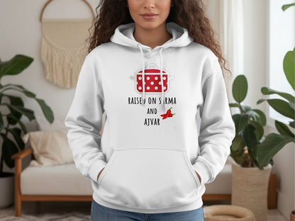 Raised on Sarma and Ajvar Design Hoodie product