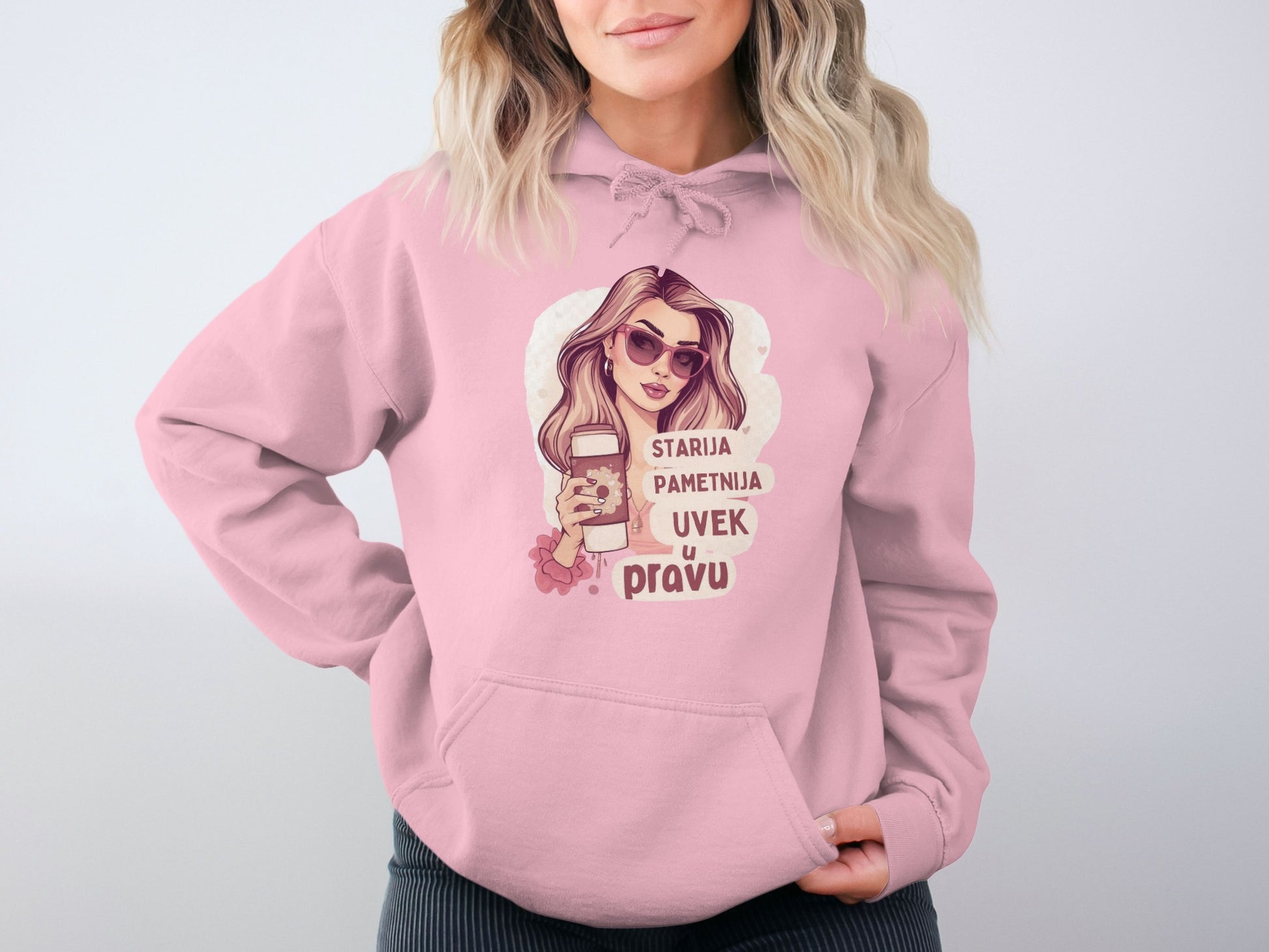 Trendy Hoodie with Stylish Graphic Design