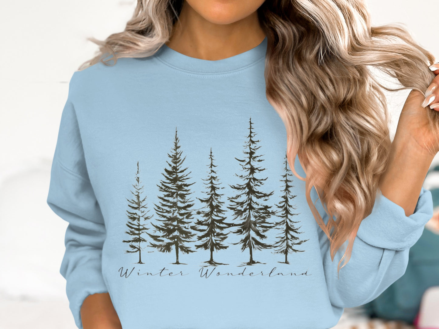 Winter Wonderland Tree Design Long Sleeve Shirt