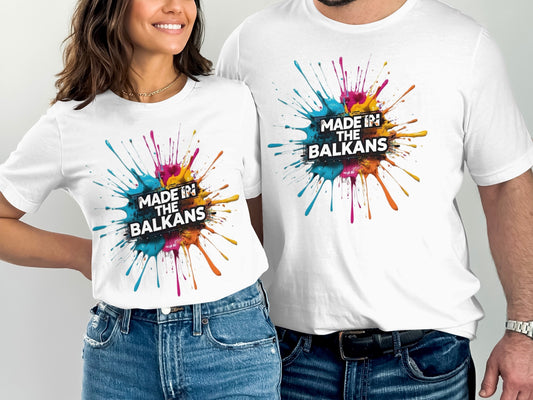 MADE IN THE BALKANS Design Vibrant Splatter Style T-Shirt product type