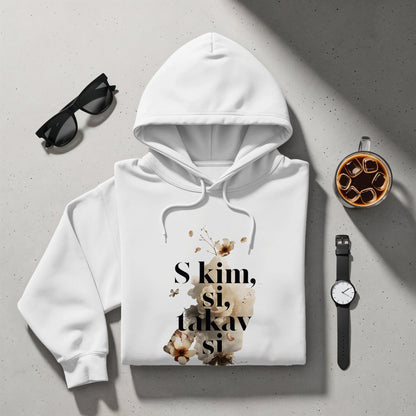 Stylish White Hoodie with Inspirational Print product type