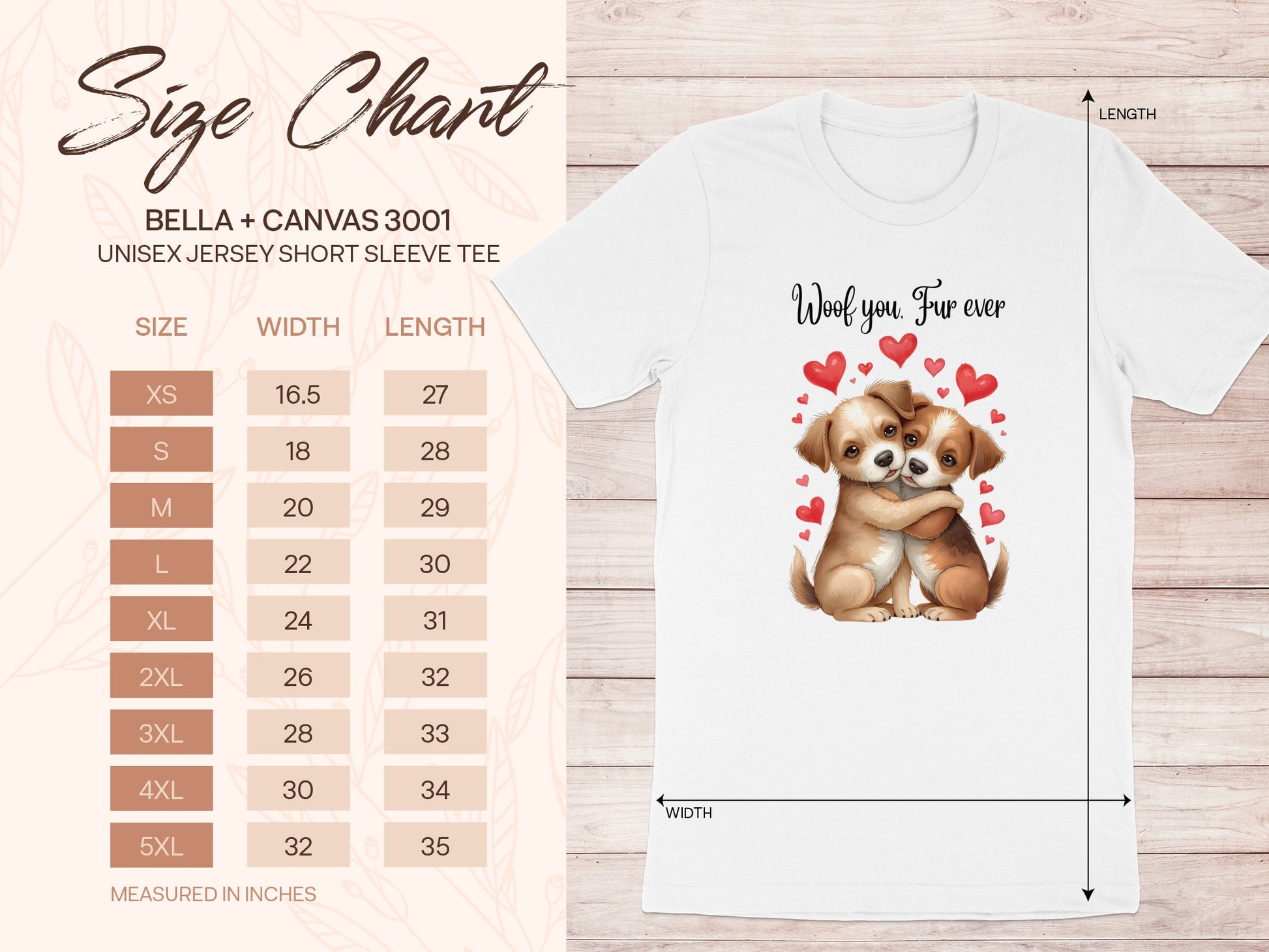 Woof You Fur Ever Cute Puppy Love Graphic Tee