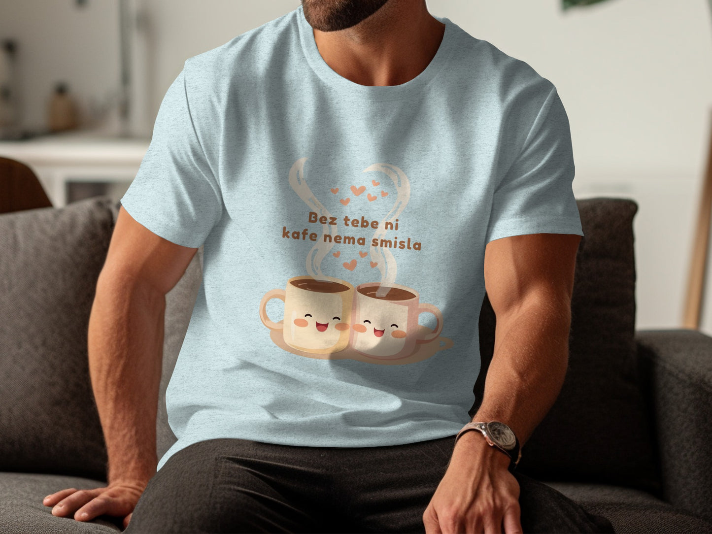 Cute Coffee Lover T-shirt with Adorable Mug Design