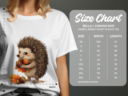 Cute Hedgehog Holding Leaves Women's T-shirt product
